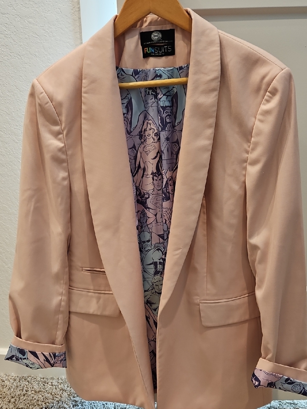 Women's Blazer Jacket - Blush Pink